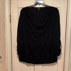 Style & Co. Black Lace Blouse